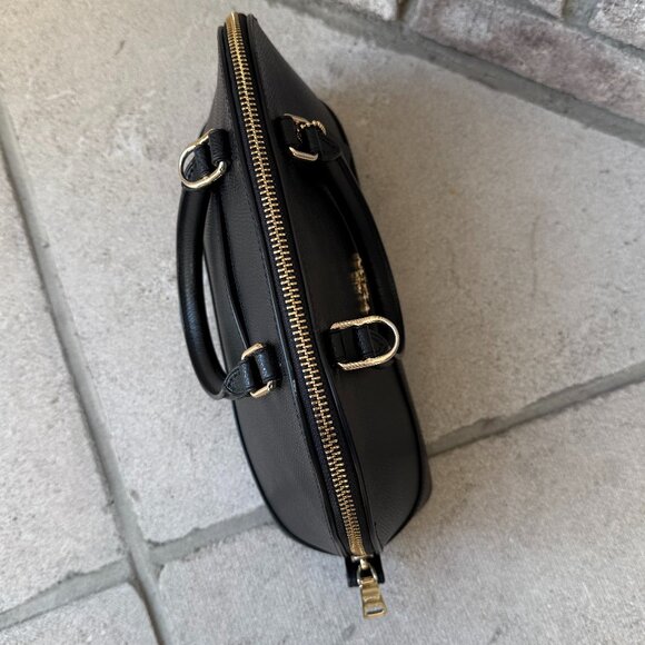 COACH MINI SIERRA DOME CROSSGRAIN LEATHER SATCHEL CROSSBODY BAG Black Leather - Picture 8 of 15